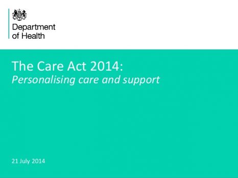 the care act 2014 personalising care and support