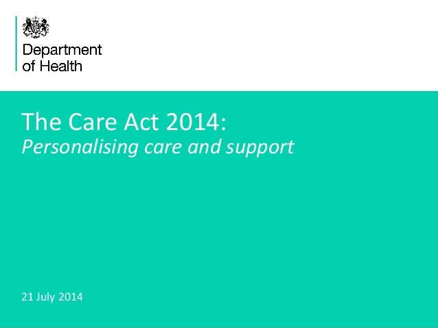 the care act 2014 personalising care and support
